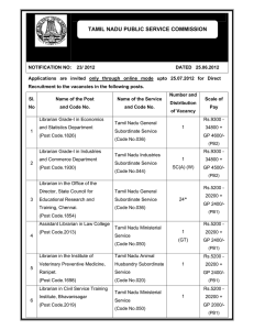 TAMIL NADU PUBLIC SERVICE COMMISSION