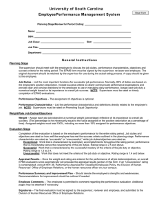 University of South Carolina Employee Performance Management System  General Instructions