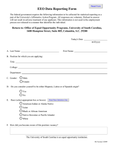 EEO Data Reporting Form