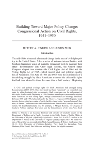Building Toward Major Policy Change: Congressional Action on Civil Rights, –1950 1941