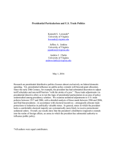 Presidential Particularism and U.S. Trade Politics