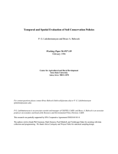 Temporal and Spatial Evaluation of Soil Conservation Policies