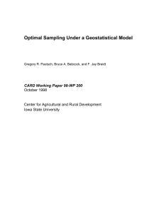 Optimal Sampling Under a Geostatistical Model  October 1998