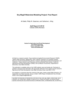 Sny Magill Watershed Modeling Project: Final Report October 2008 (Revised)