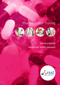 Pharmaceutical Training Industry leading Unique and flexible approach