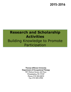 0  Research and Scholarship Activities