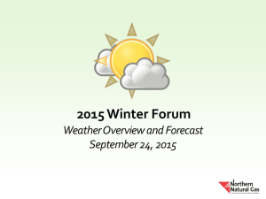 2015 Winter Forum Weather Overview and Forecast September 24, 2015