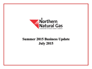 Summer 2015 Business Update July 2015