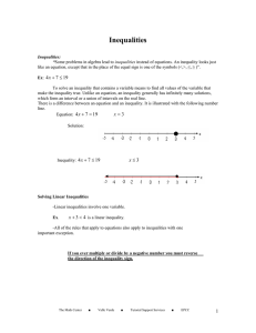 Inequalities ≤ + 19