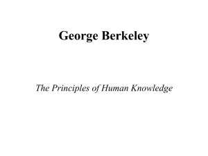 George Berkeley  The Principles of Human Knowledge