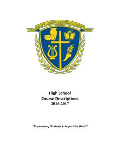 High School Course Descriptions 2016-2017