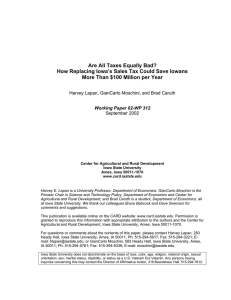 Are All Taxes Equally Bad? More Than $100 Million per Year