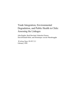 Trade Integration, Environmental Degradation, and Public Health in Chile: Assessing the Linkages