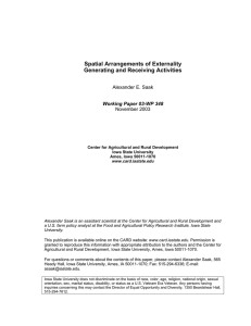 Spatial Arrangements of Externality Generating and Receiving Activities  Alexander E. Saak