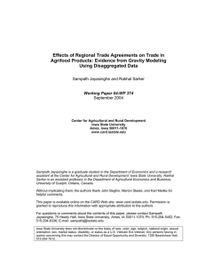 Effects of Regional Trade Agreements on Trade in Using Disaggregated Data