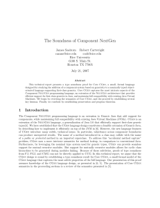 The Soundness of Component NextGen