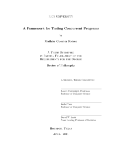 A Framework for Testing Concurrent Programs