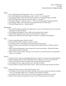 Intro to Philosophy Mr. Silva Chapter Questions: Sophie’s World