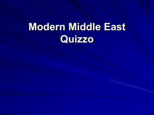 Modern Middle East Quizzo