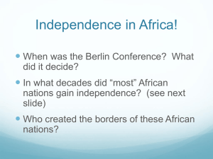 Independence in Africa! 