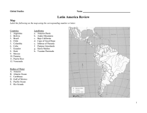 Latin America Review Map