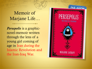Memoir of Marjane Life… Persepolis novel-memoir written