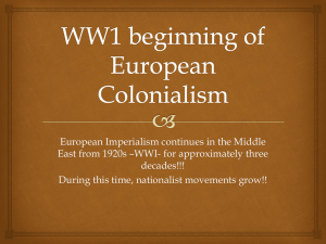 European Imperialism continues in the Middle decades!!!