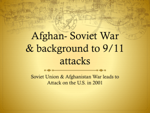 Afghan- Soviet War &amp; background to 9/11 attacks