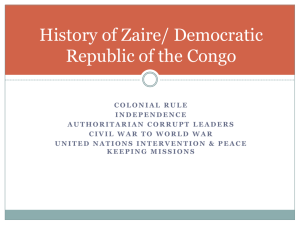 History of Zaire/ Democratic Republic of the Congo
