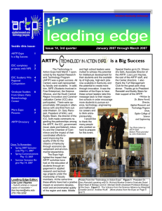 Inside this issue: Issue 14, 3rd quarter                      January 2007 through March 2007 ARTP Expo