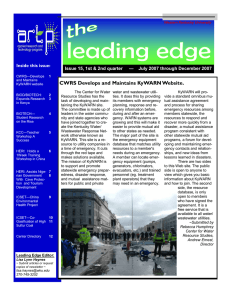 Inside this issue: Issue 15, 1st &amp; 2nd quarter  —  July 2007 through December 2007