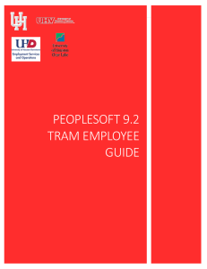 PEOPLESOFT 9.2 TRAM EMPLOYEE GUIDE