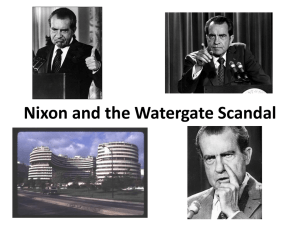 Nixon and the Watergate Scandal