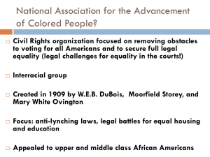 National Association for the Advancement of Colored People?