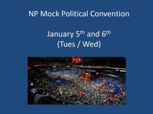 NP Mock Political Convention January 5 and 6 (Tues / Wed)