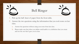 Bell Ringer 1. 2.