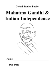 Mahatma Gandhi &amp; Indian Independence Global Studies Packet
