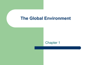 The Global Environment Chapter 1