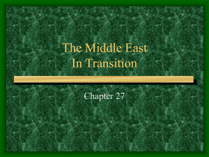 The Middle East In Transition Chapter 27
