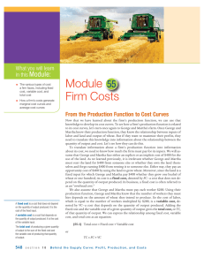 Module Firm Costs 55 Module: