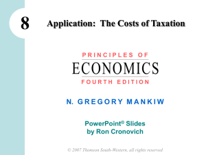 8 ECONOMICS Application:  The Costs of Taxation