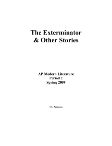 The Exterminator &amp; Other Stories AP Modern Literature