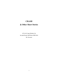 CRASH &amp; Other Short Stories AP Lit &amp; Comp (Modern Lit)
