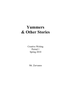 Yummers &amp; Other Stories  Creative Writing