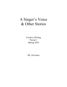 A Singer’s Voice &amp; Other Stories Creative Writing