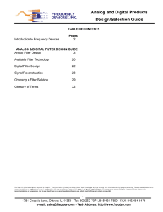 Analog and Digital Products Design/Selection Guide