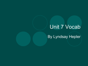 Unit 7 Vocab By Lyndsay Hepler
