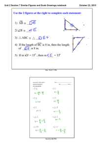 1)  AB ≅ ___ 2)    B ≅ ___ 3)      ABC ≅      ____ 4)  If the length of BC is 8 in, then the length