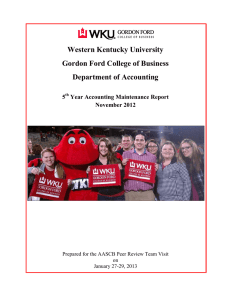 Western Kentucky University Gordon Ford College of Business Department of Accounting