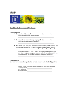 kpmg  Candidate Self Assessment Worksheet